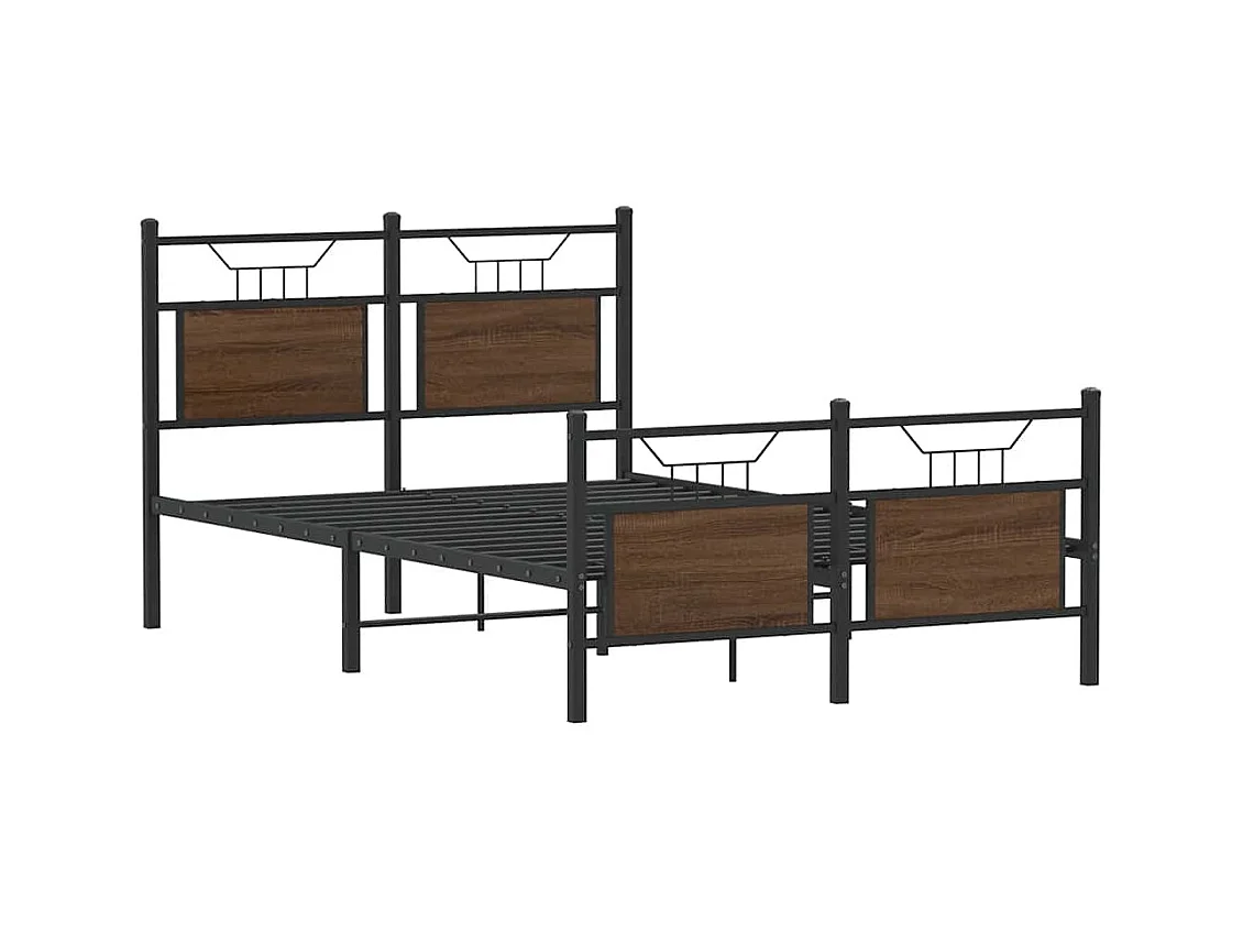 Lit simple | Lit adulte, enfant | Cadre de lit chêne marron 120x190 cm