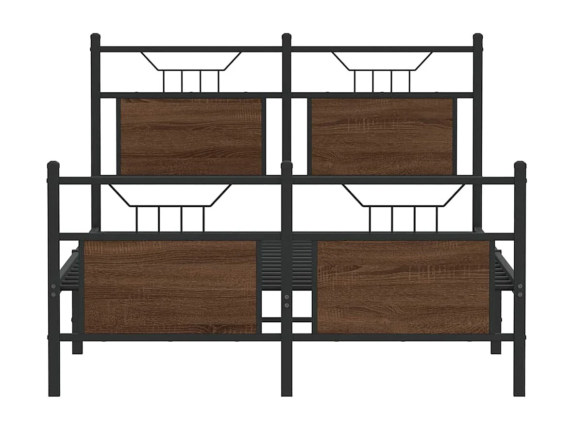 Lit simple | Lit adulte, enfant | Cadre de lit chêne marron 120x190 cm