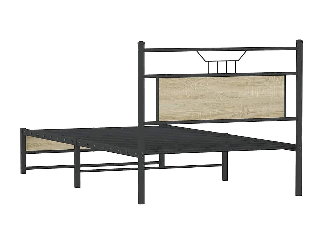 Lit simple | Lit adulte, enfant | Cadre de lit chêne sonoma 100x200 cm