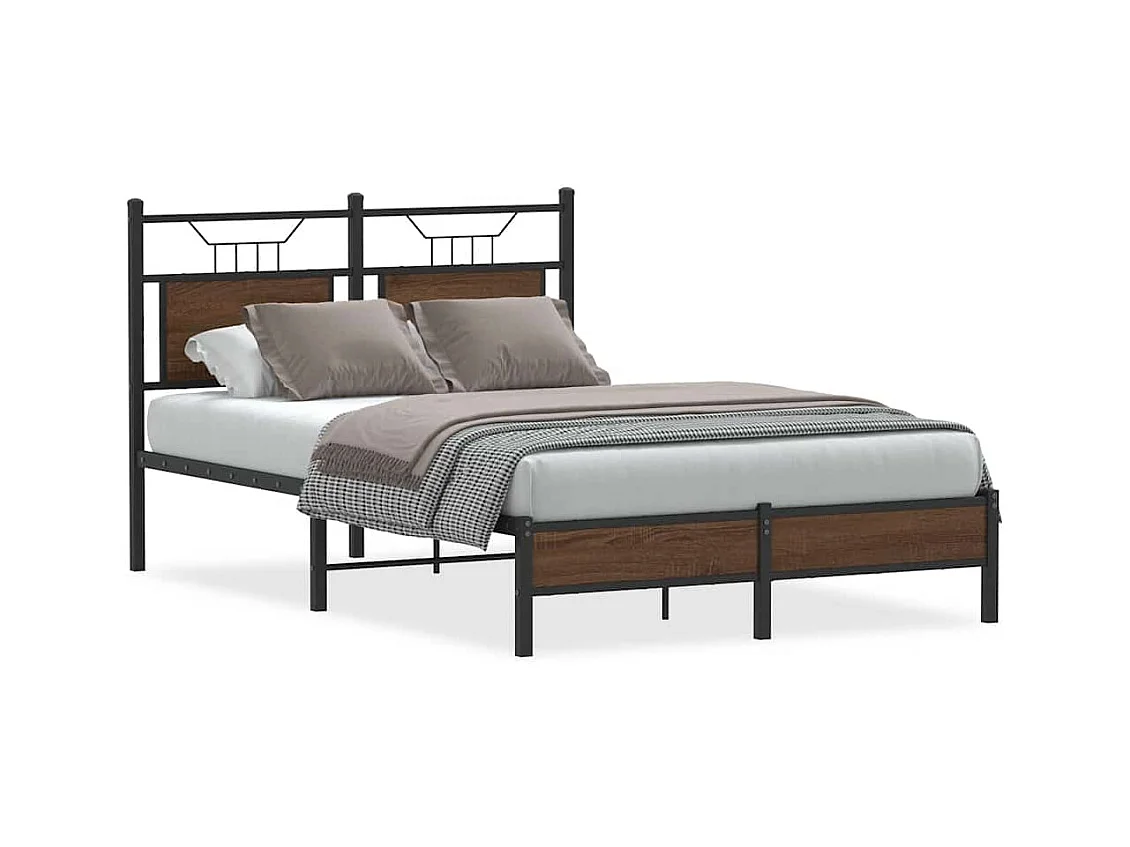 Lit simple | Lit adulte, enfant | Cadre de lit chêne marron 120x200 cm