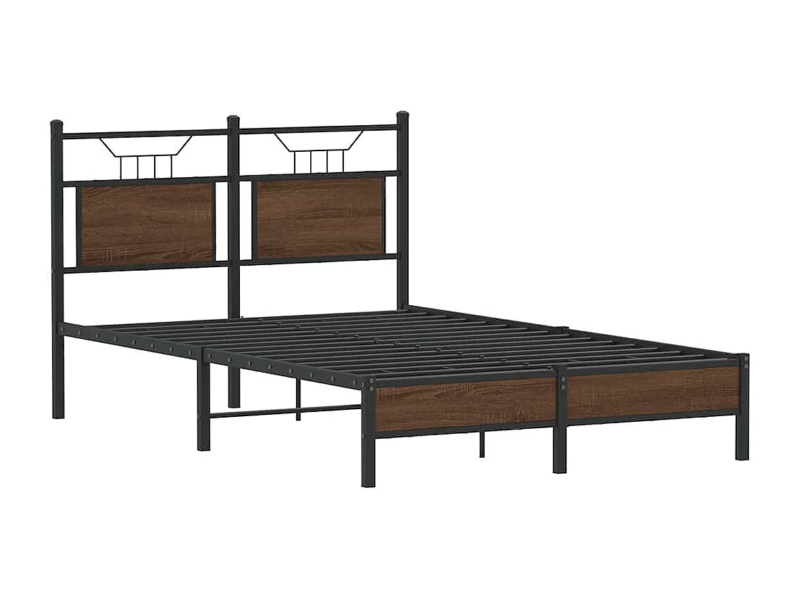 Letto per adulti | Letto singolo | Giroletto senza Materasso Rovere Marrone 120x200 cm Truciolato