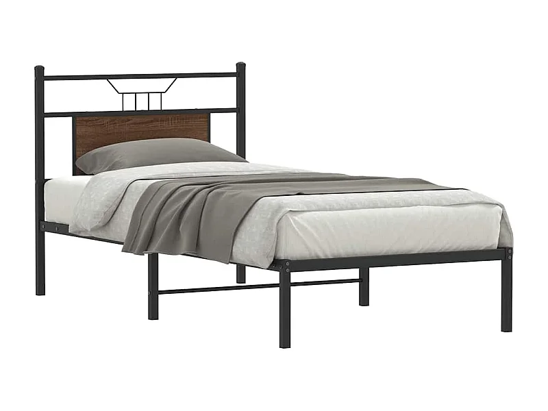 Letto per adulti | Letto singolo | Giroletto senza Materasso Rovere Marrone 90x190cm in Truciolato