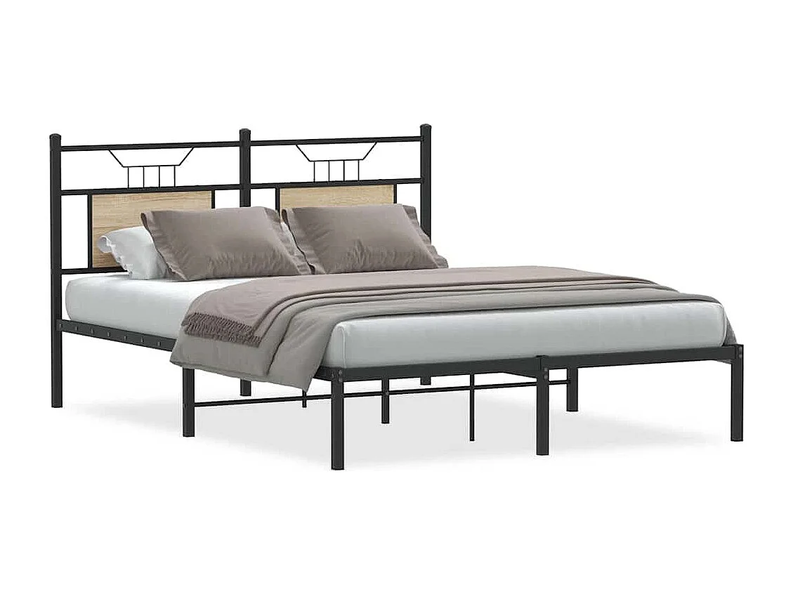 Lit double | Lit adulte | Cadre de lit chêne sonoma 140x200 cm