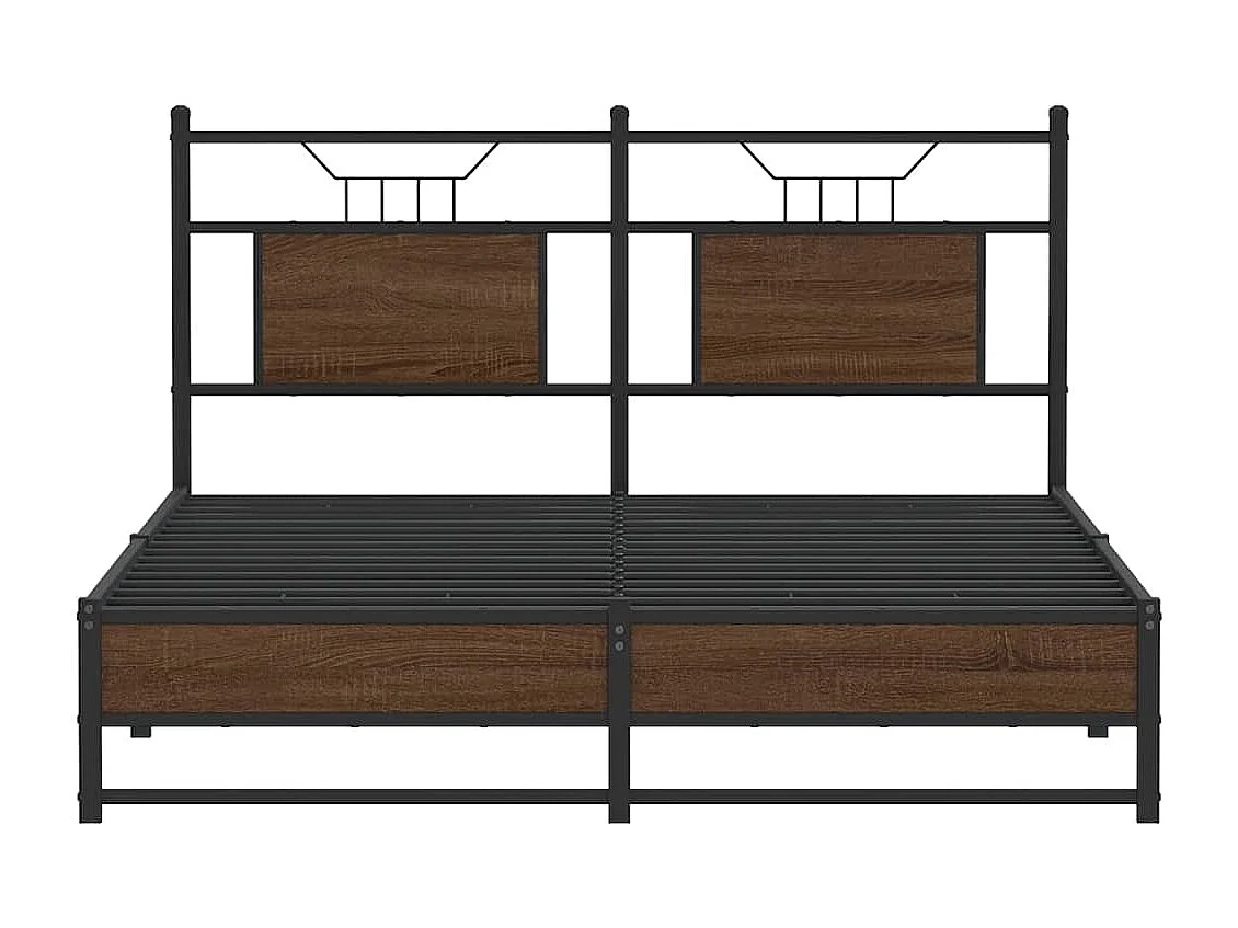 Lit double | Lit adulte | Cadre de lit chêne marron 137x190 cm