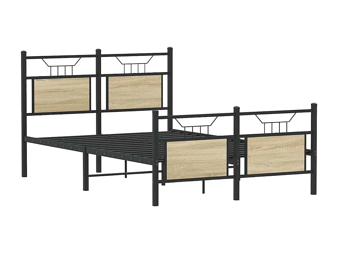 Letto per adulti | Letto singolo | Giroletto senza Materasso Rovere Sonoma 120x190cm in Truciolato