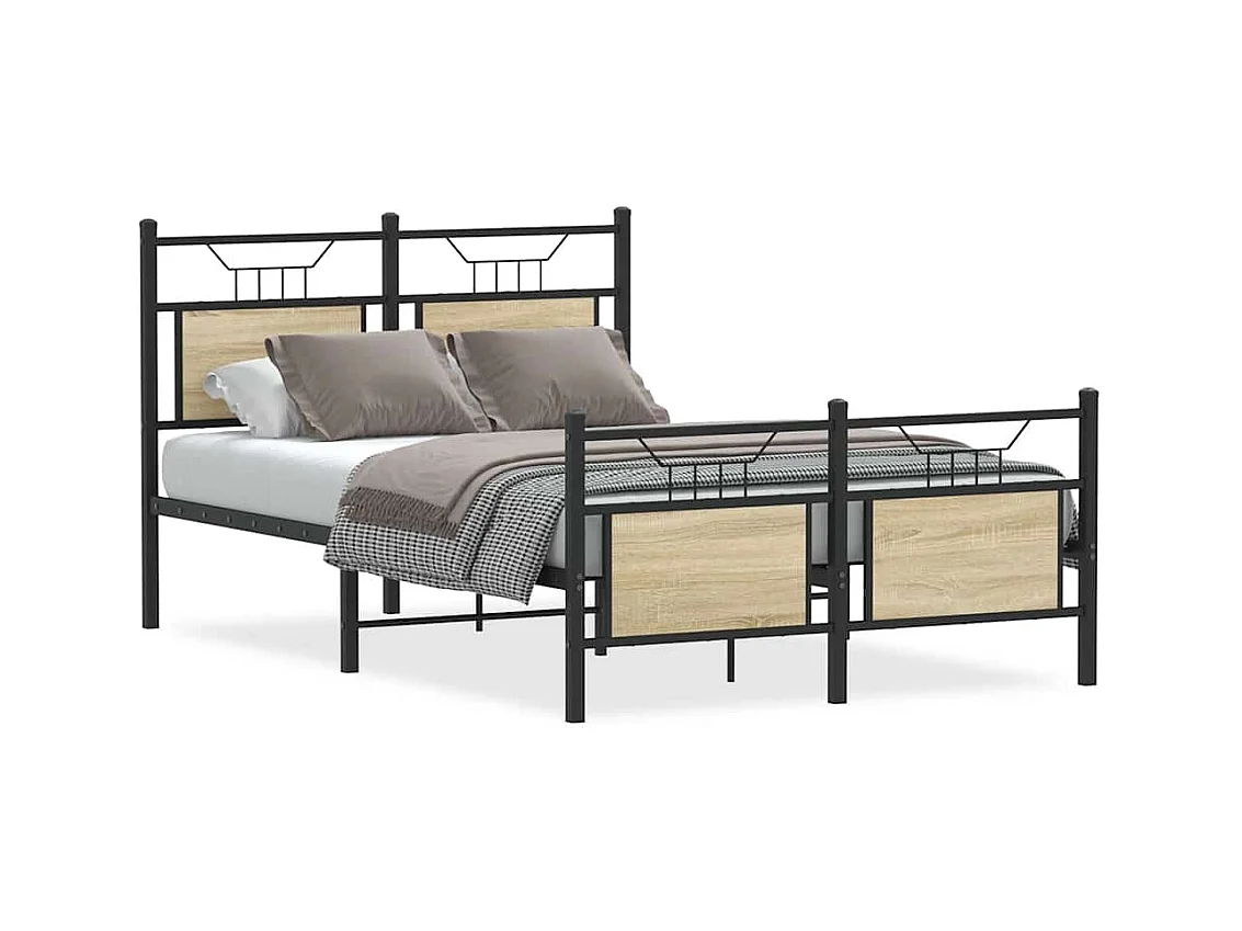 Lit simple | Lit adulte, enfant | Cadre de lit chêne sonoma 120x200 cm