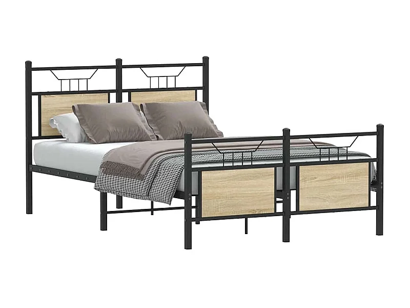 Letto per adulti | Letto singolo | Giroletto senza Materasso Rovere Sonoma 120x200cm in Truciolato