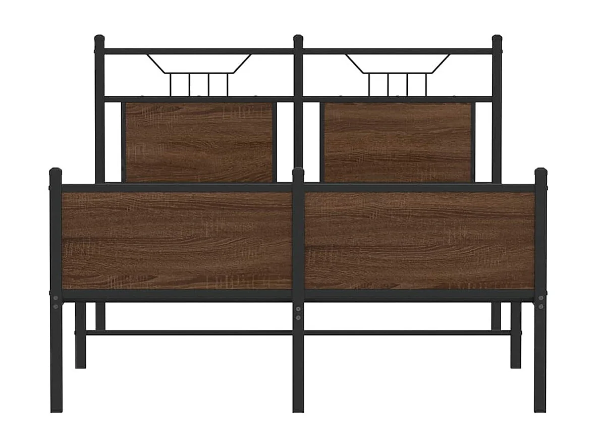 Lit simple | Lit adulte, enfant | Cadre de lit chêne marron 120x190 cm