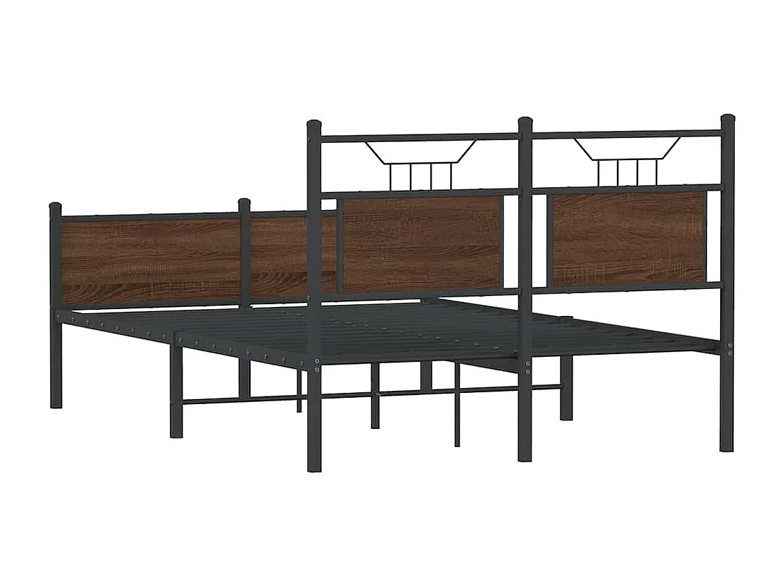 Lit simple | Lit adulte, enfant | Cadre de lit chêne marron 120x190 cm