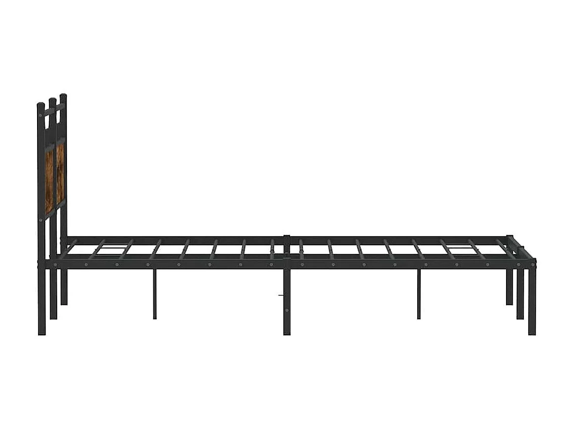 Lit simple | Lit adulte, enfant | Cadre de lit chêne fumé 120x200 cm bois ingénierie