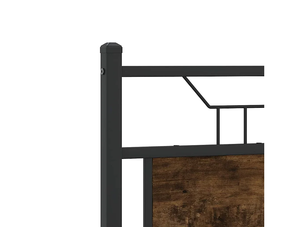 Letto per adulti | Letto singolo | Giroletto senza Materasso Rovere Fumo 120x200 cm in Truciolato