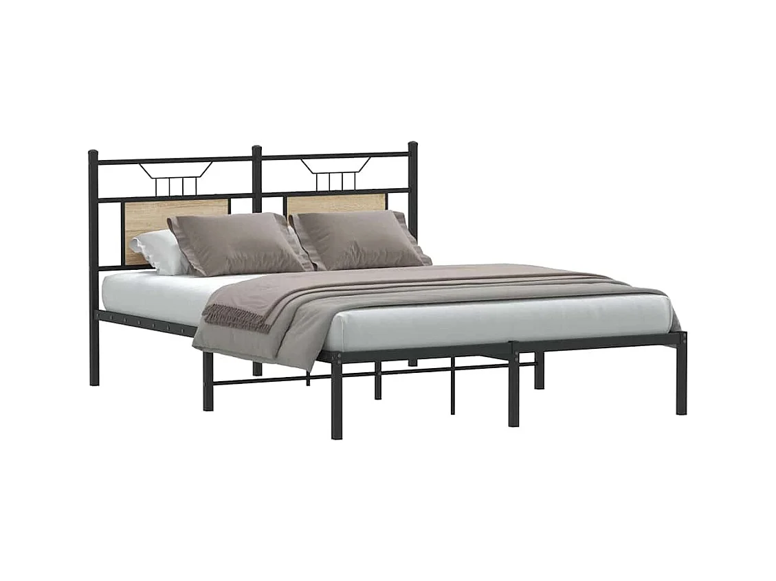 Lit double | Lit adulte | Cadre de lit chêne sonoma 140x190 cm