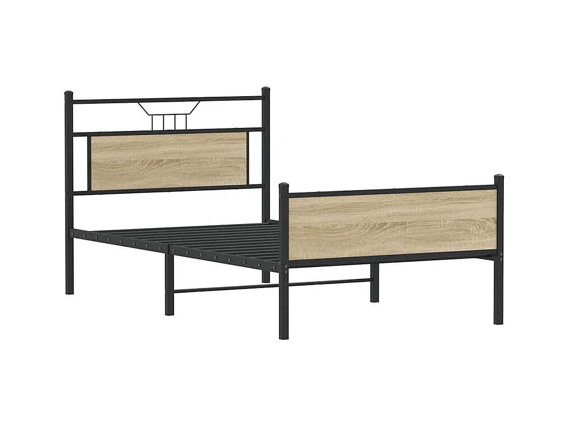 Lit simple | Lit adulte, enfant | Cadre de lit chêne sonoma 100x190 cm