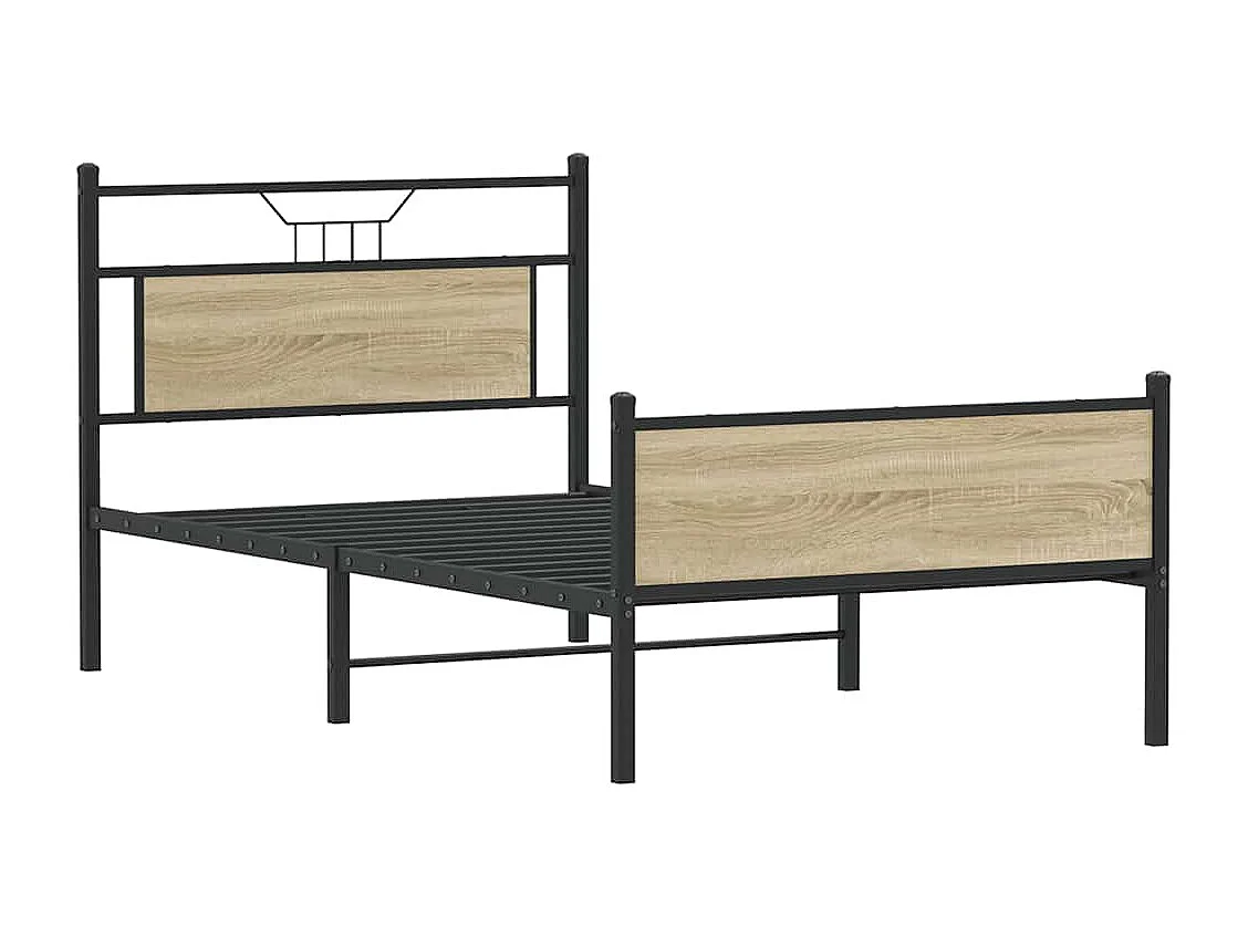 Lit simple | Lit adulte, enfant | Cadre de lit chêne sonoma 100x190 cm