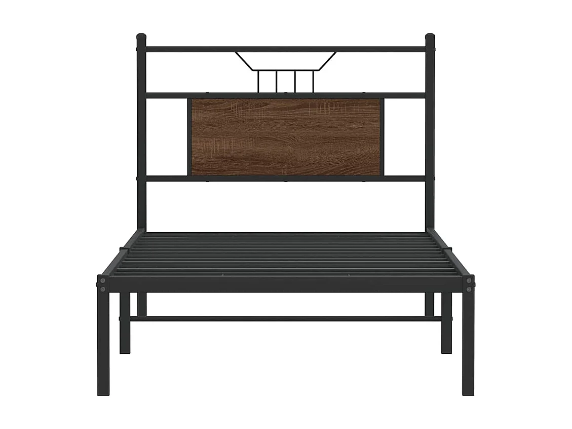 Lit simple | Lit adulte, enfant | Cadre de lit chêne marron 90x200cm bois ingénierie