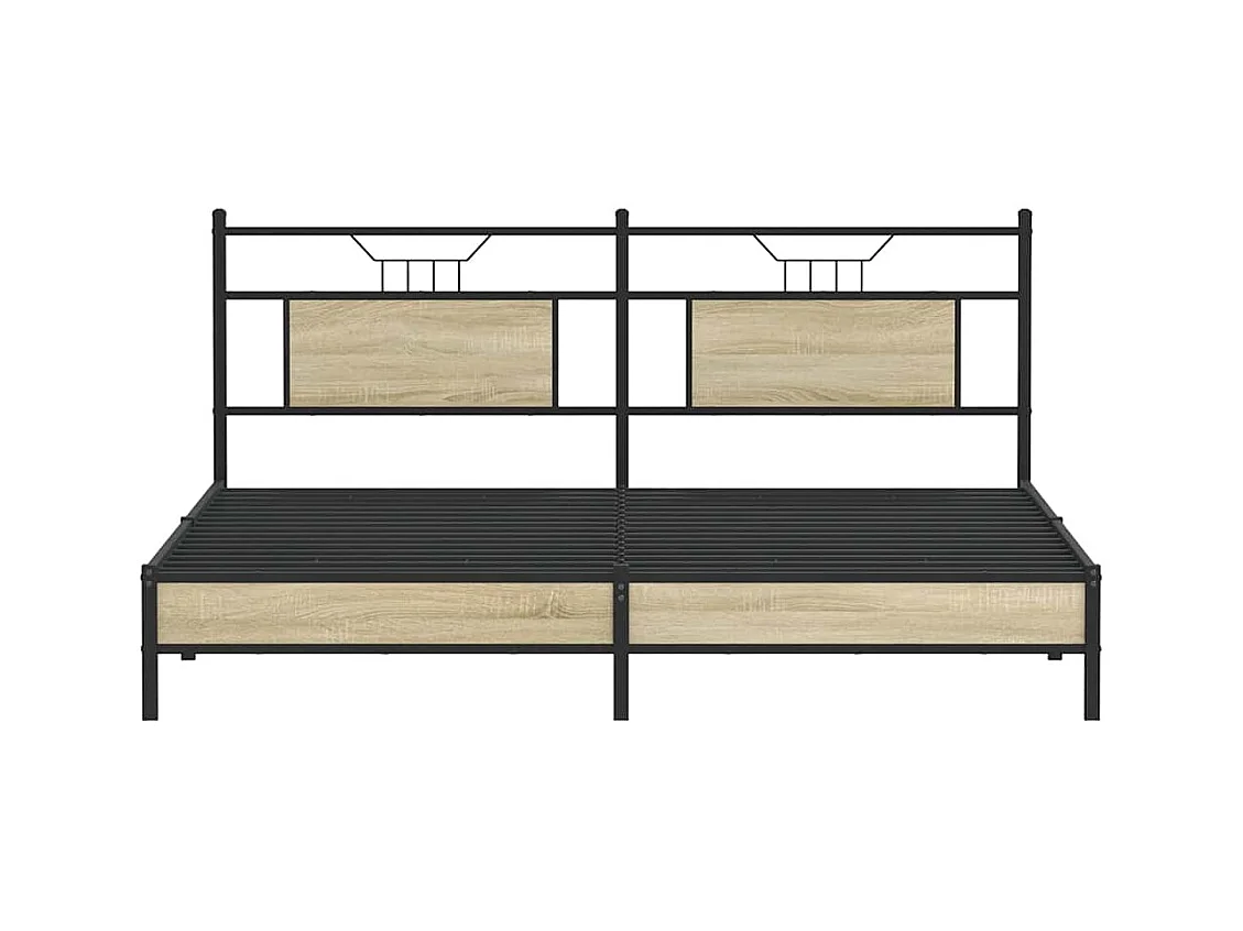 Lit double | Lit adulte | Cadre de lit chêne sonoma 160x200 cm