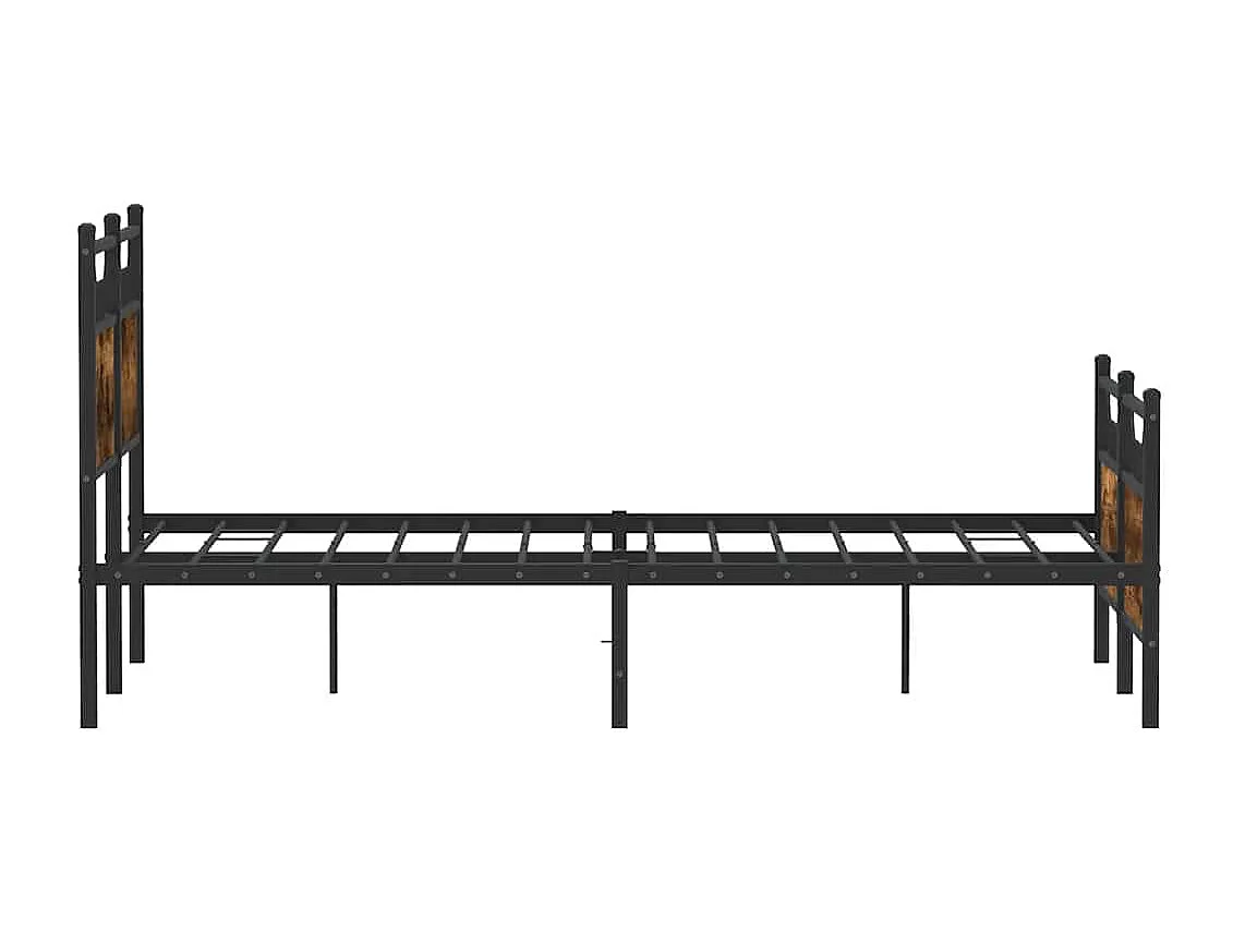 Lit simple | Lit adulte, enfant | Cadre de lit chêne fumé 120x200 cm bois ingénierie