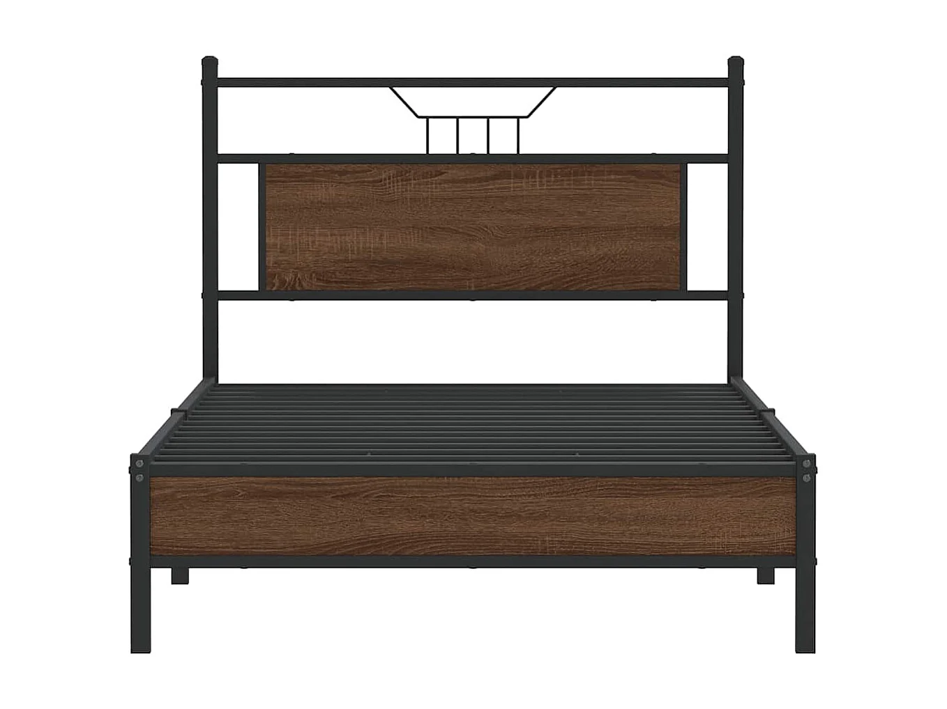 Lit simple | Lit adulte, enfant | Cadre de lit chêne marron 100x200 cm