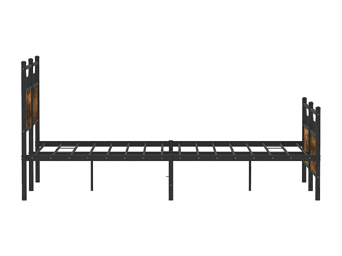 Letto per adulti | Letto singolo | Giroletto senza Materasso Rovere Fumo 120x190 cm in Truciolato