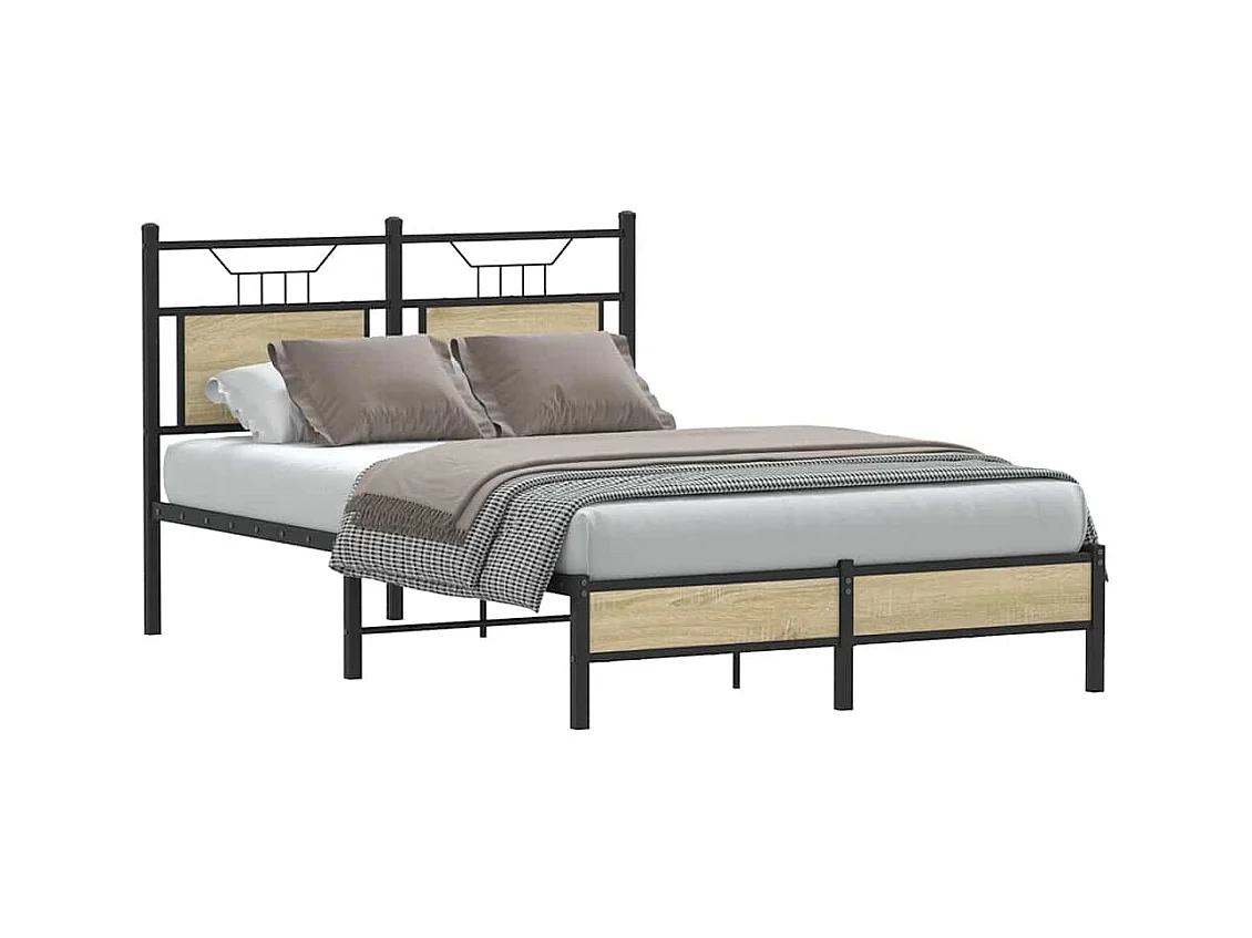 Lit simple | Lit adulte, enfant | Cadre de lit chêne sonoma 120x200 cm