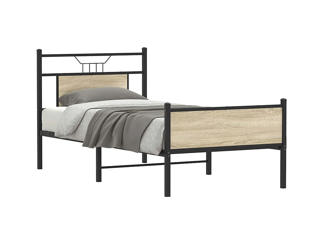 Lit simple | Lit adulte, enfant | Cadre de lit chêne sonoma 90x200 cm