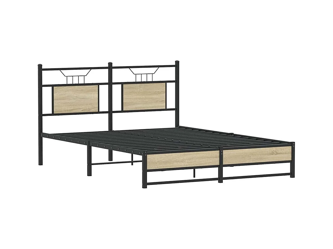 Lit double | Lit adulte | Cadre de lit chêne sonoma 140x190 cm