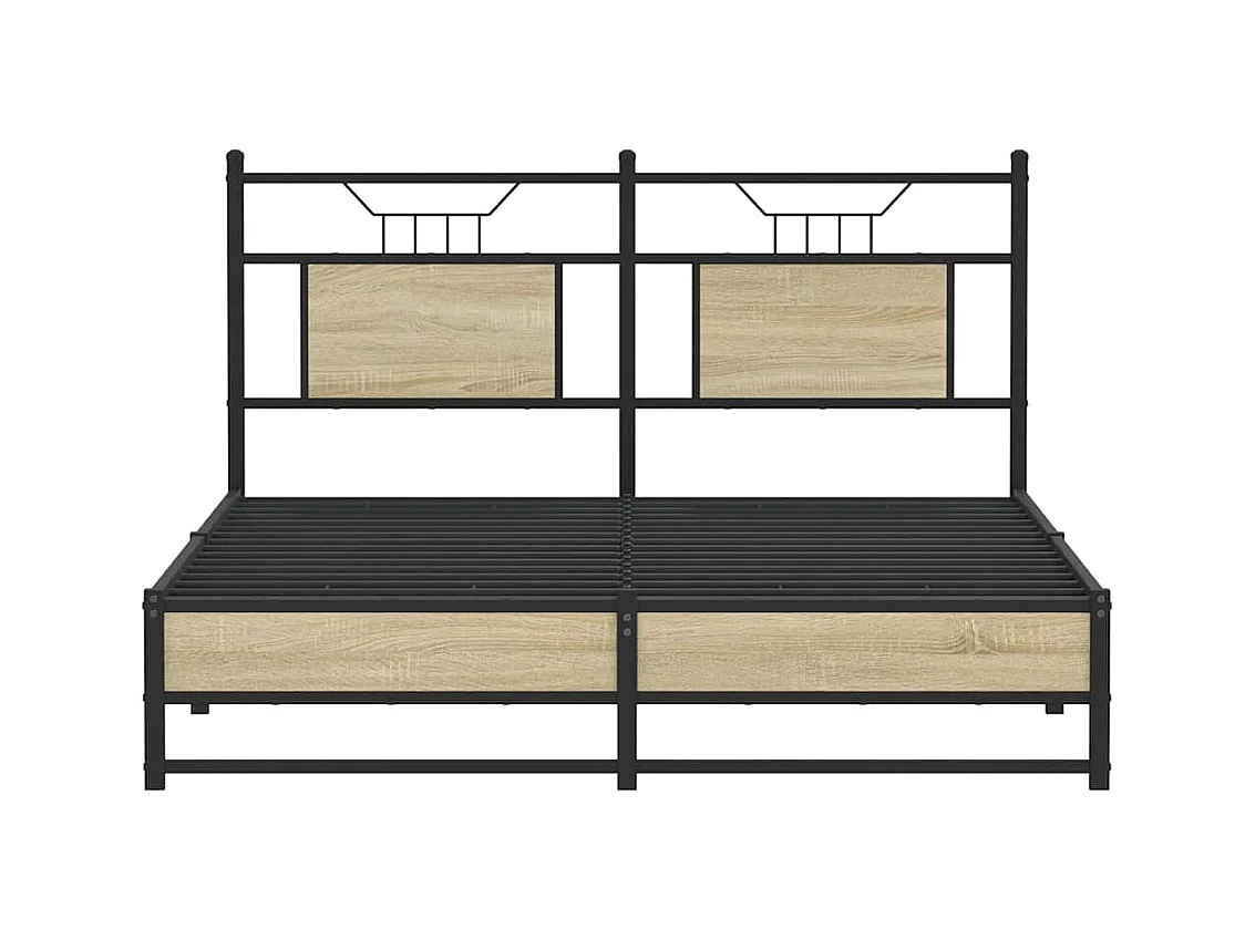 Lit double | Lit adulte | Cadre de lit chêne sonoma 140x190 cm