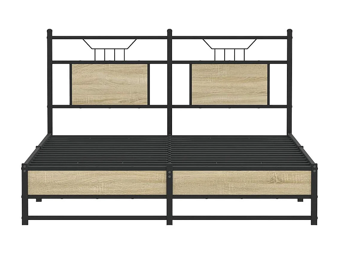 Lit double | Lit adulte | Cadre de lit chêne sonoma 140x190 cm