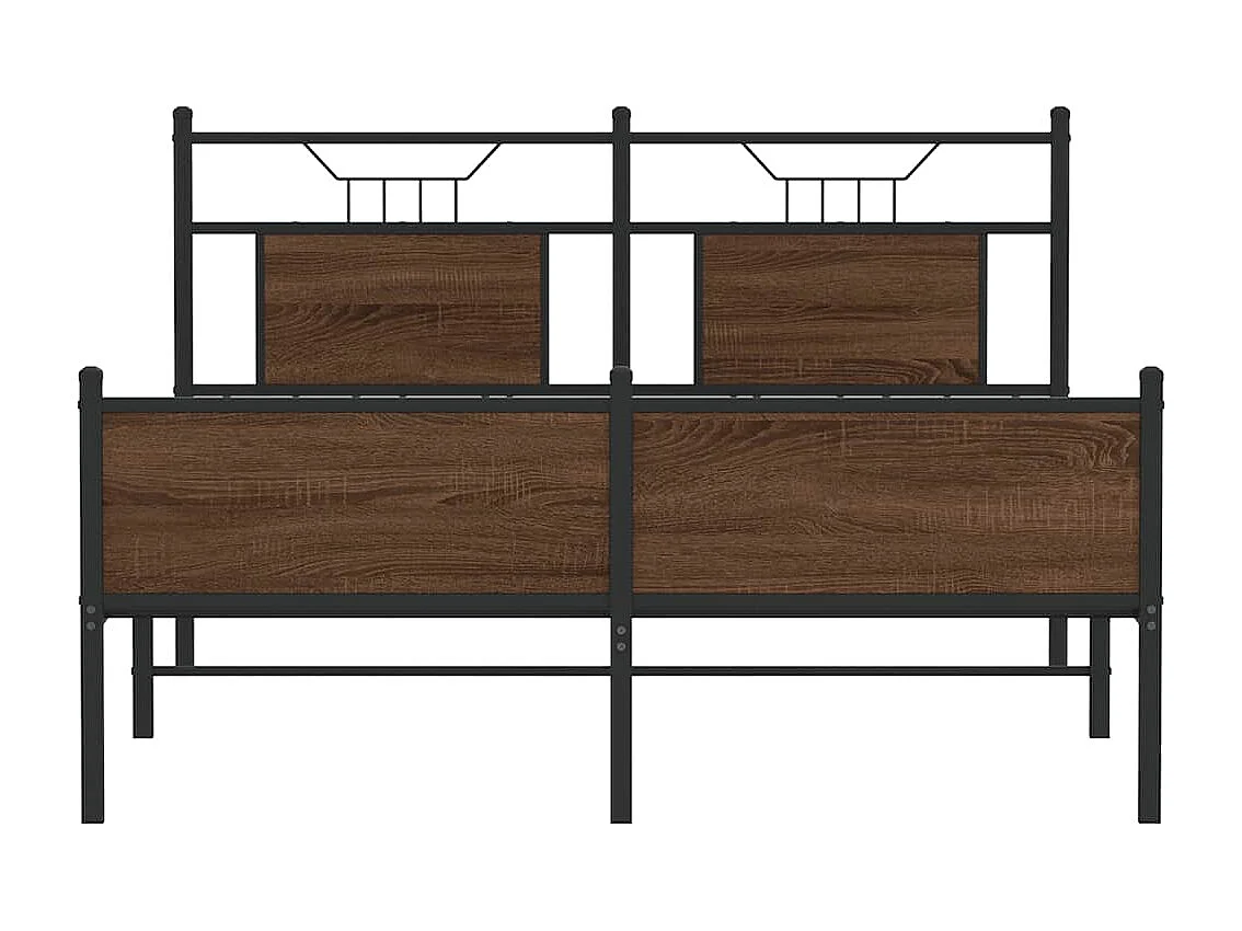 Lit double | Lit adulte | Cadre de lit chêne marron 150x200 cm