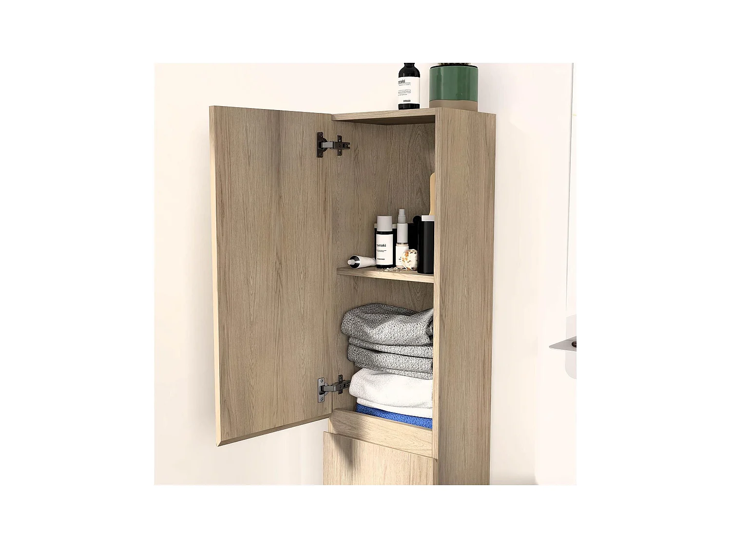 Einzelwaschtisch-Set 60 cm + Wasserhahn + Spiegel + SORRENTO-Säule