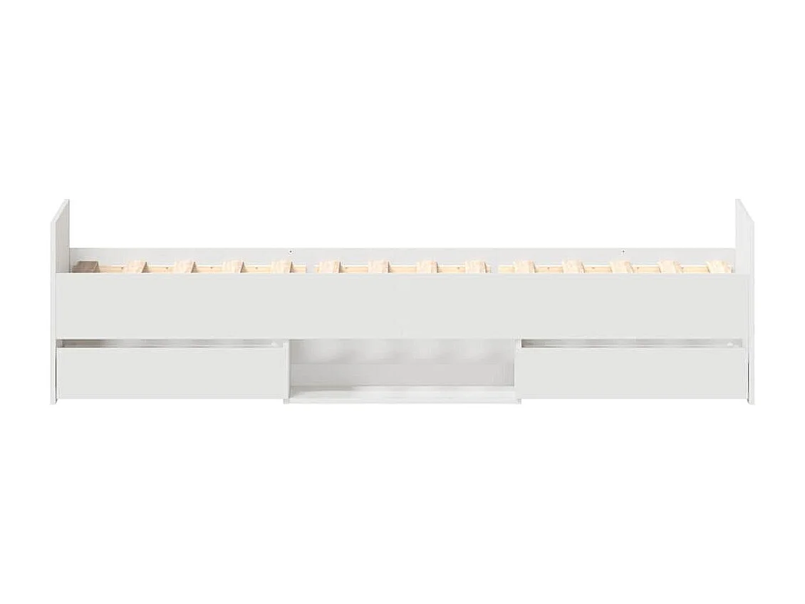 Lit simple | Lit adulte, enfant | Cadre de lit blanc 90x190 cm