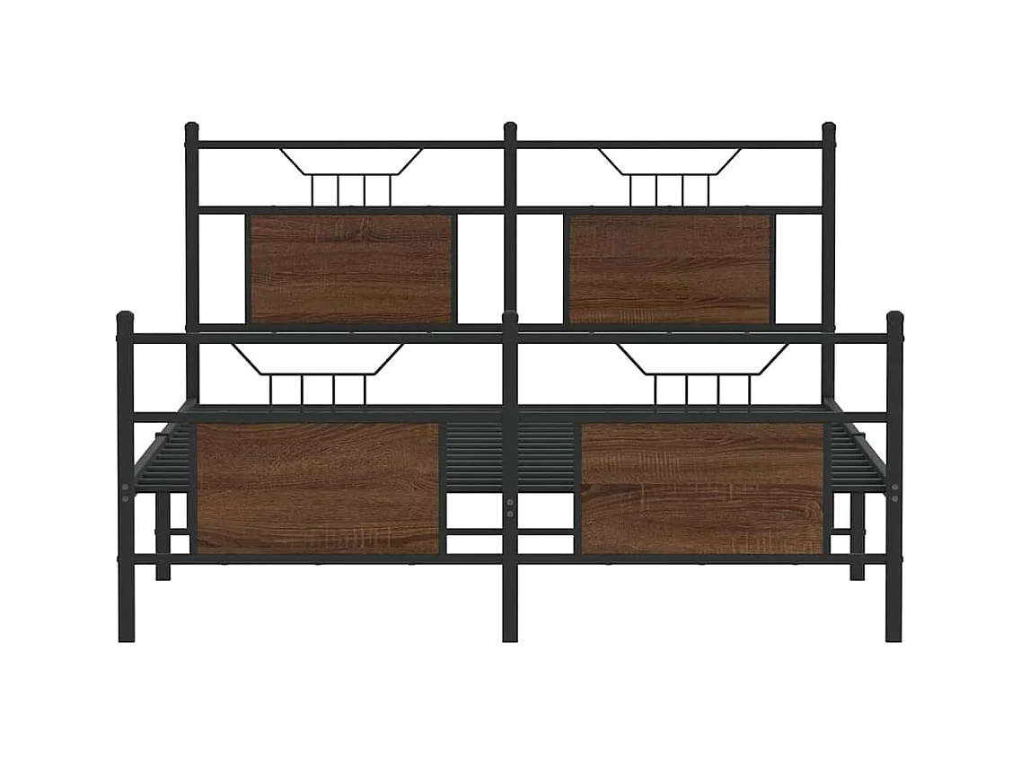 Lit double | Lit adulte | Cadre de lit chêne marron 140x200 cm
