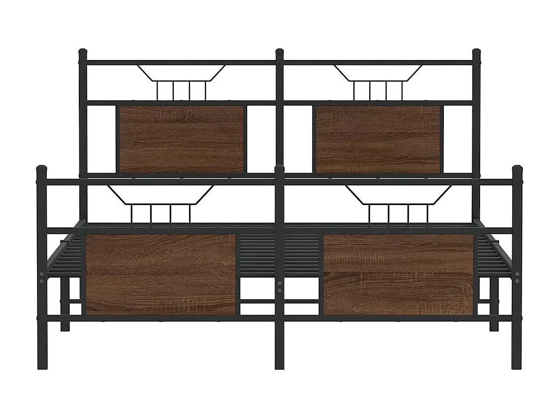 Lit double | Lit adulte | Cadre de lit chêne marron 140x200 cm