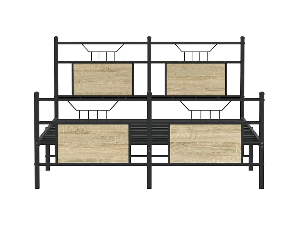 Lit double | Lit adulte | Cadre de lit chêne sonoma 140x200 cm