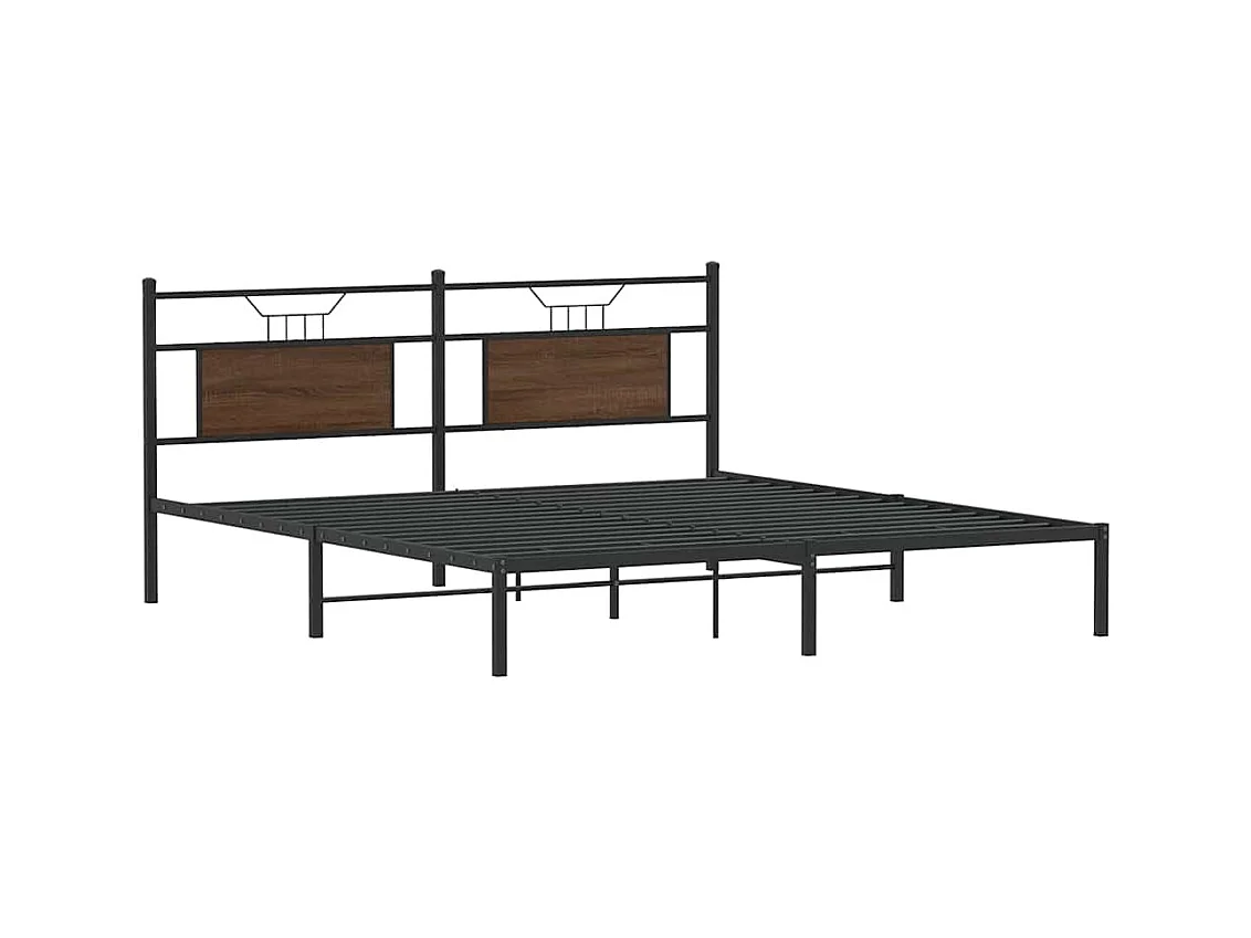 Lit double | Lit adulte | Cadre de lit chêne marron 160x200 cm