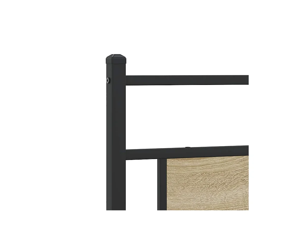 Lit double | Lit adulte | Cadre de lit en métal chêne sonoma 200x200 cm