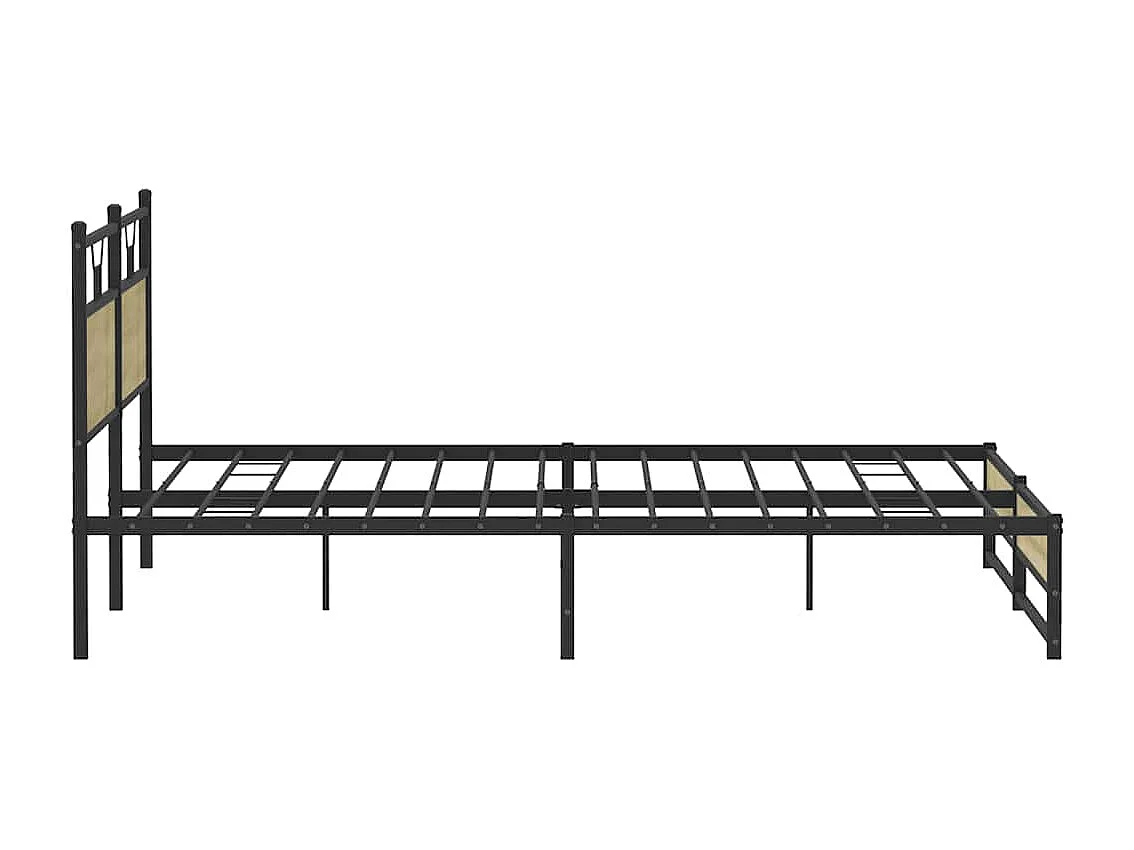 Lit double | Lit adulte | Cadre de lit en métal chêne sonoma 200x200 cm