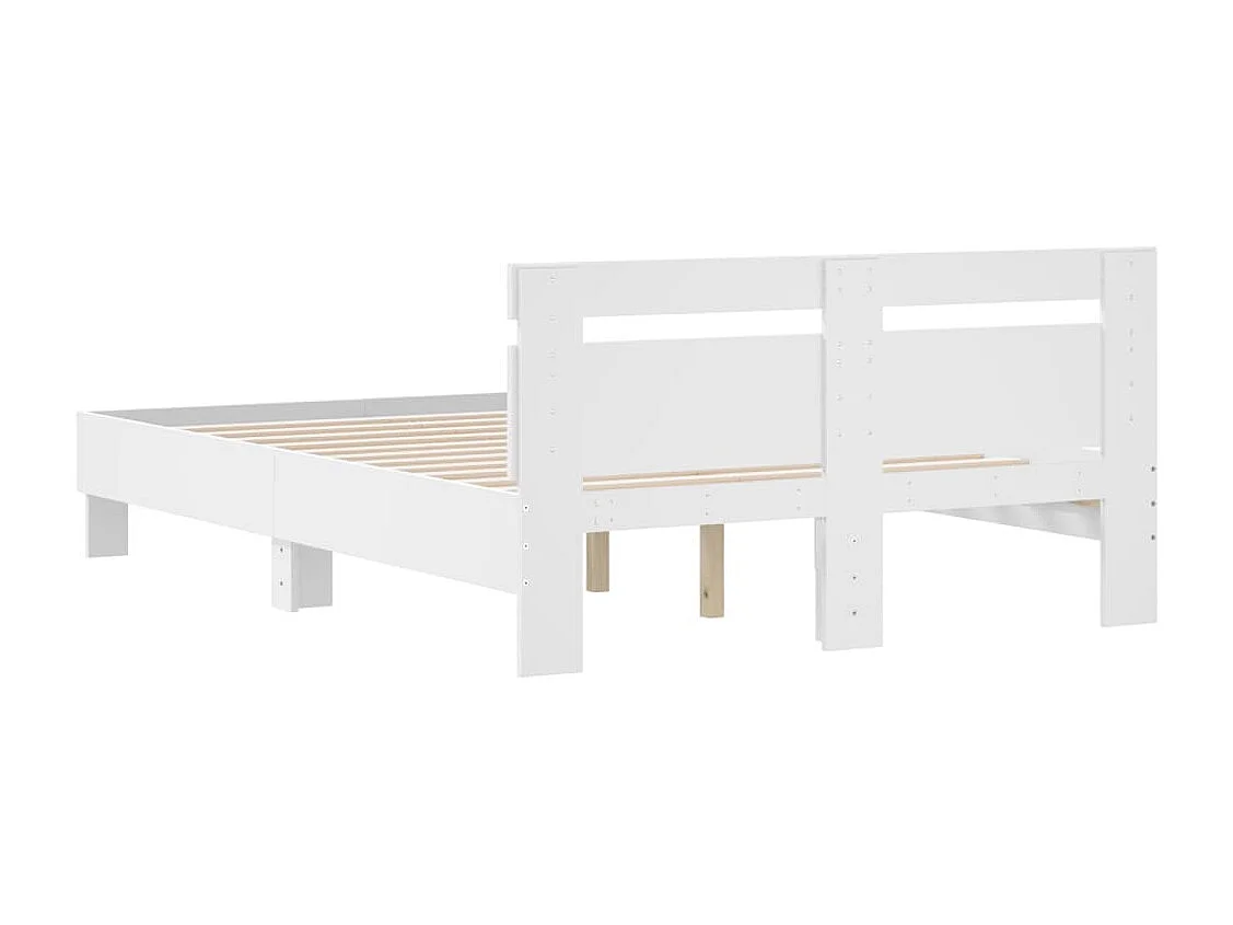 Lit double | Lit adulte | Cadre de lit blanc 135x190 cm