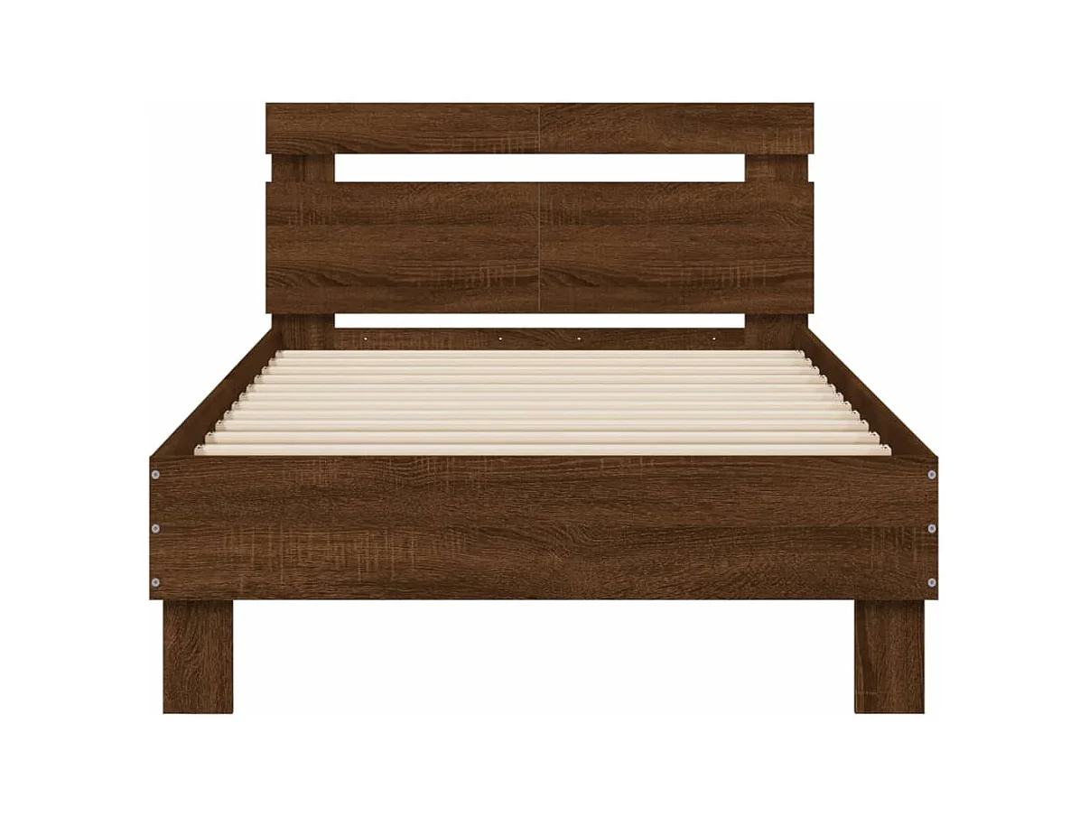 Lit simple | Lit adulte, enfant | Cadre de lit avec tête de lit 100x200 cm