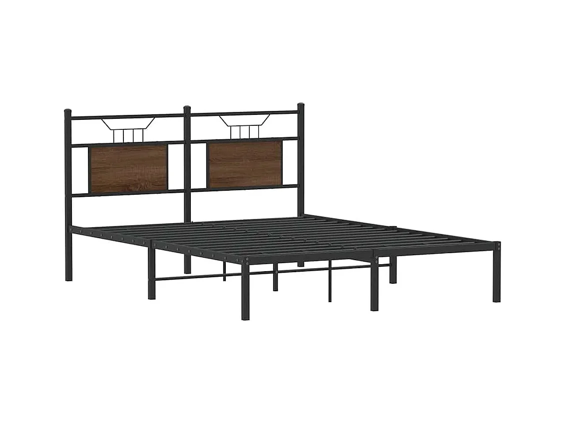 Lit double | Lit adulte | Cadre de lit chêne marron 150x200 cm