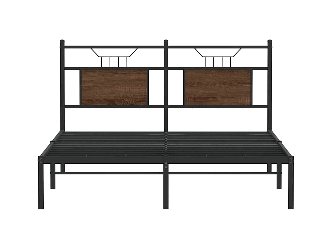 Lit double | Lit adulte | Cadre de lit chêne marron 150x200 cm