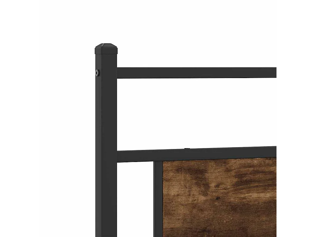 Letto per adulti | Letto singolo | Giroletto senza Materasso Rovere Fumo 100x200 cm in Truciolato