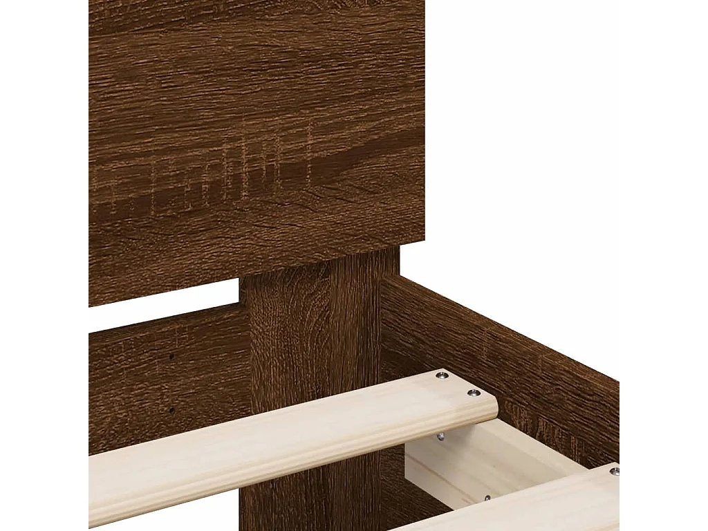 Lit simple | Lit adulte, enfant | Cadre de lit chêne marron 120x200 cm
