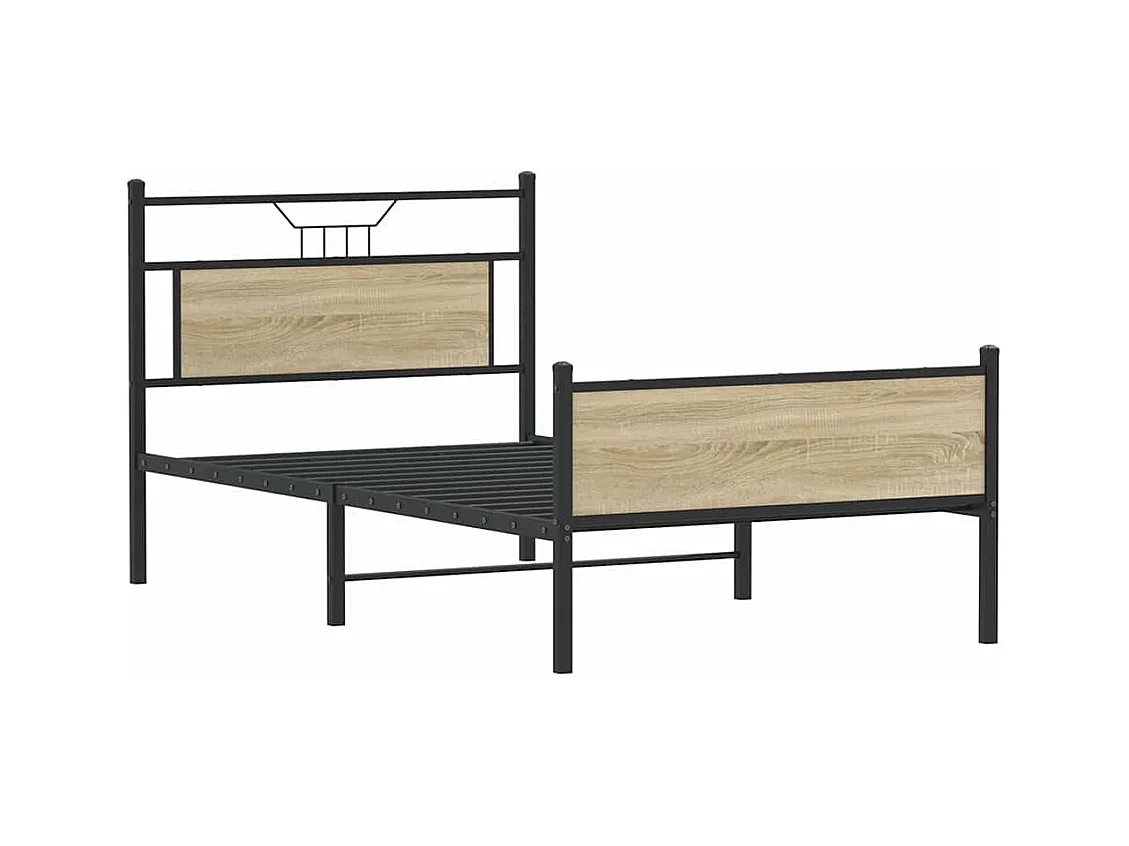 Lit simple | Lit adulte, enfant | Cadre de lit chêne sonoma 107x203 cm