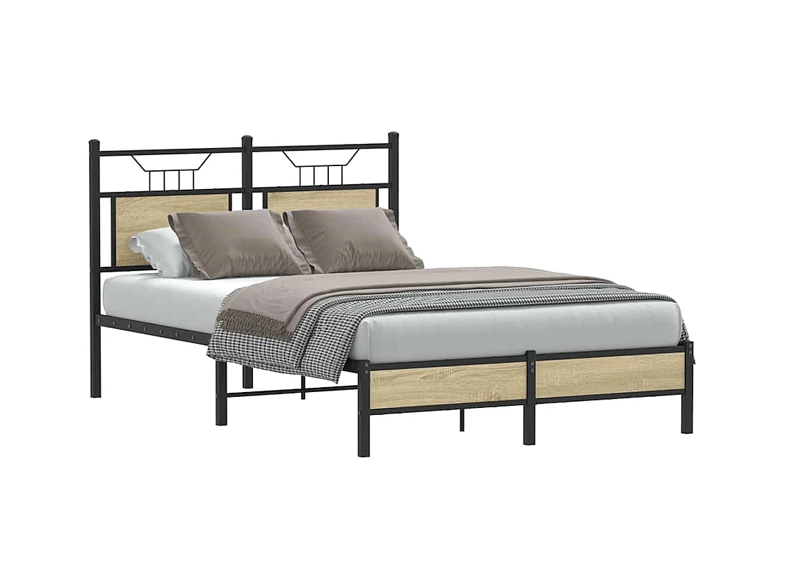 Lit simple | Lit adulte, enfant | Cadre de lit chêne sonoma 120x190 cm