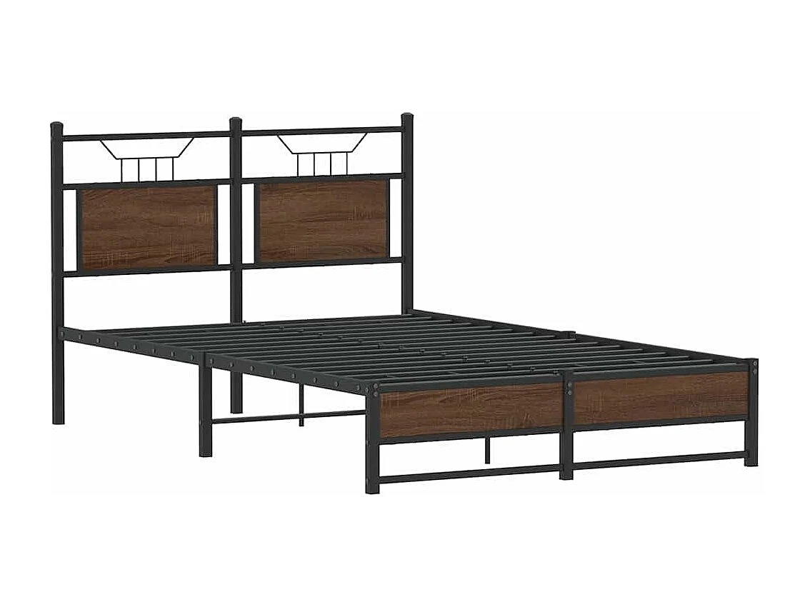 Lit simple | Lit adulte, enfant | Cadre de lit chêne marron 120x190 cm