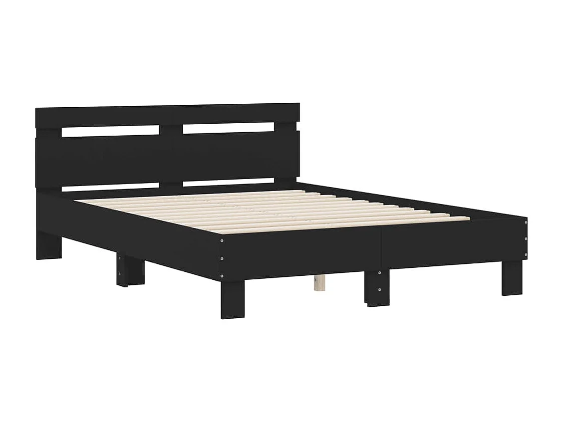 Lit simple | Lit adulte, enfant | Cadre de lit noir 120x190 cm