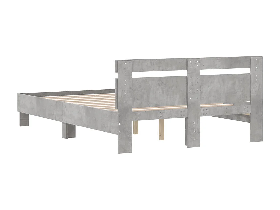 Lit simple | Lit adulte, enfant | Cadre de lit gris béton 120x190 cm