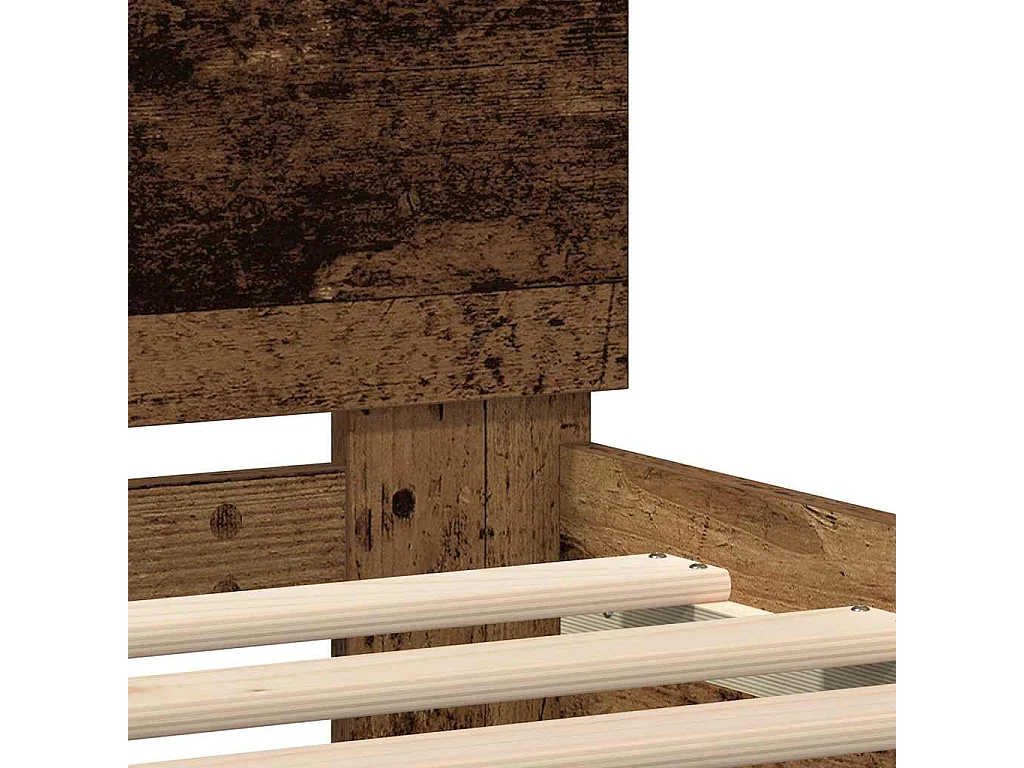Lit simple | Lit adulte, enfant | Cadre de lit Bois ancien 120x190 cm Bois d'ingénierie