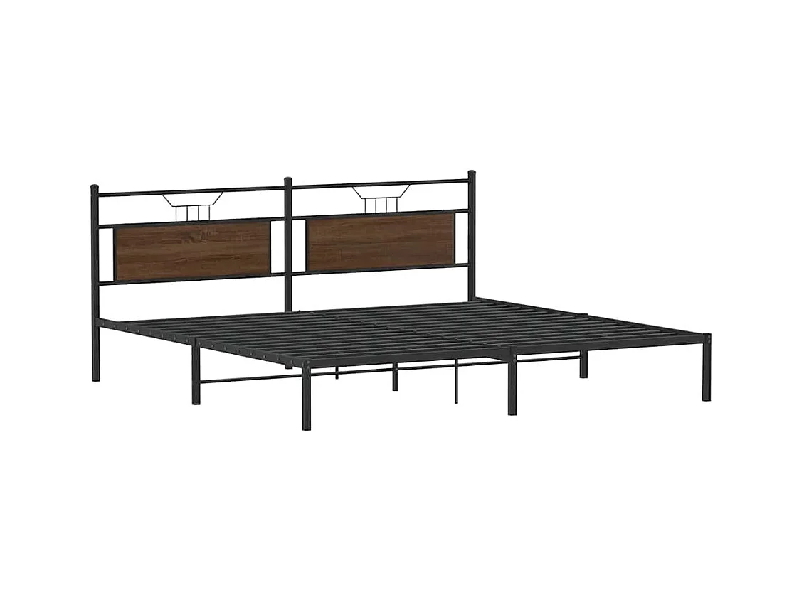 Lit double | Lit adulte | Cadre de lit chêne marron 193x203 cm